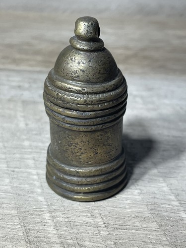 Antique Bronze Metal Betel Nut Lime Containers Set Of 2 - Picture 9 of 16