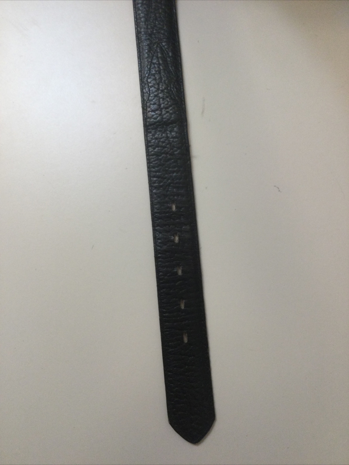 Fisher Black Top Grain Cowhide Leather Belt Size 34 Full Length 38.5