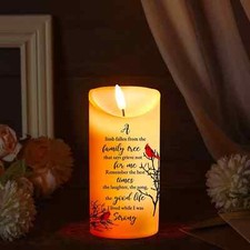 Memorial Candle LED Battery Operated Sympathy Candle for Loss of Loved One Be...