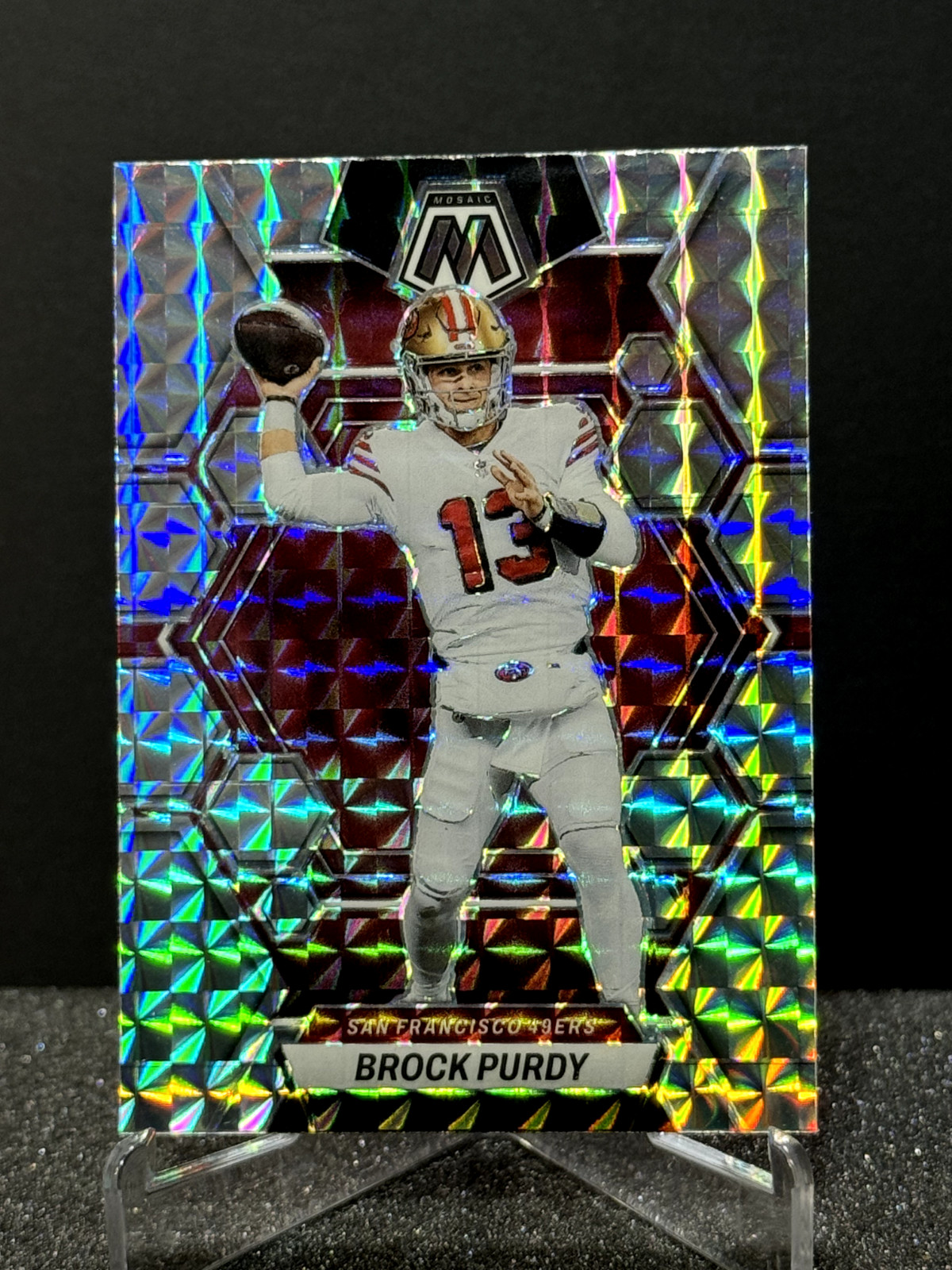 2023 Panini Mosaic Brock Purdy SILVER Prizm Card #211 49ers Star!