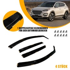 Windabweiser Regenabweiser 4 Stück Für Hyundai Tucson Ab 2021 Satz schwarz PC
