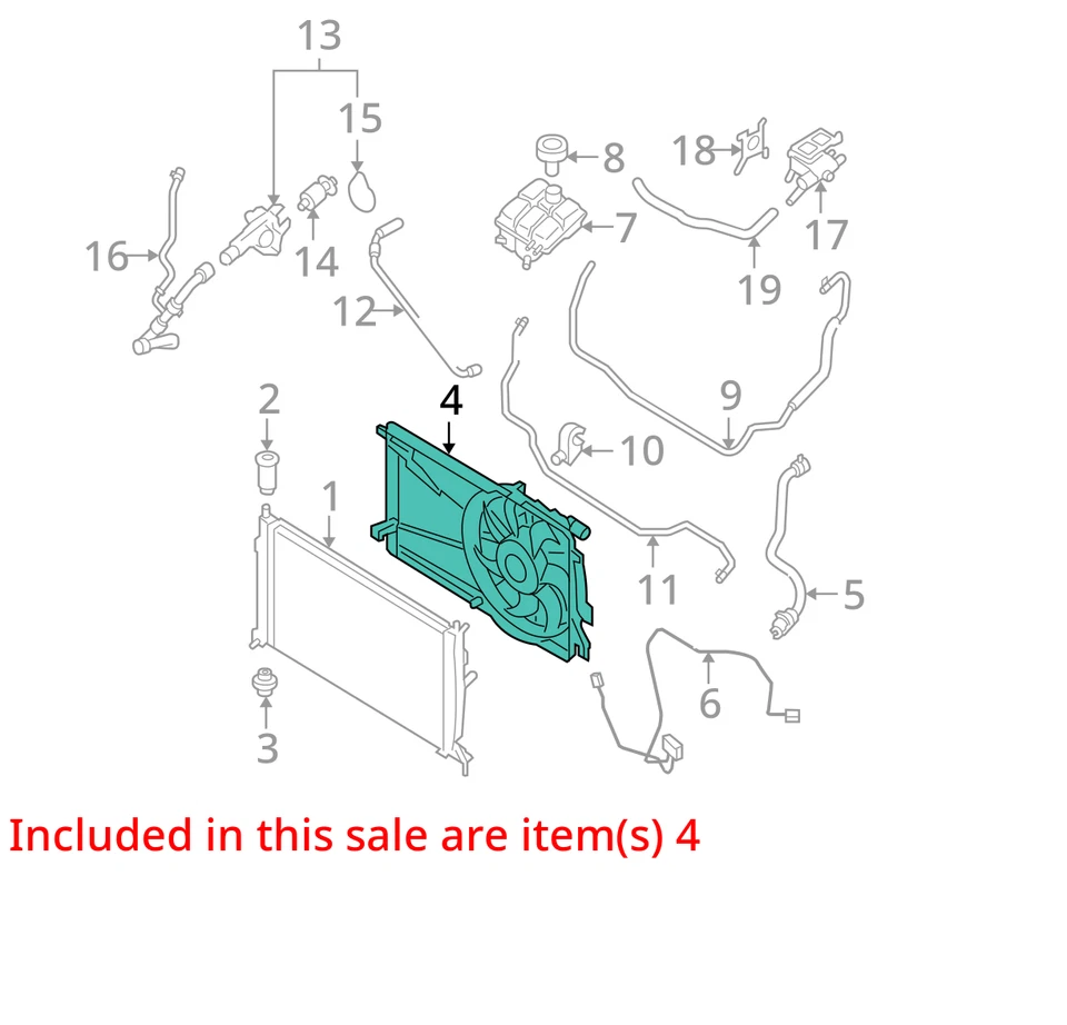 Conjunto de ventilador de refrigeración eléctrico Mazda 3 2004-2009 170 k OEM Foto 4 de 4