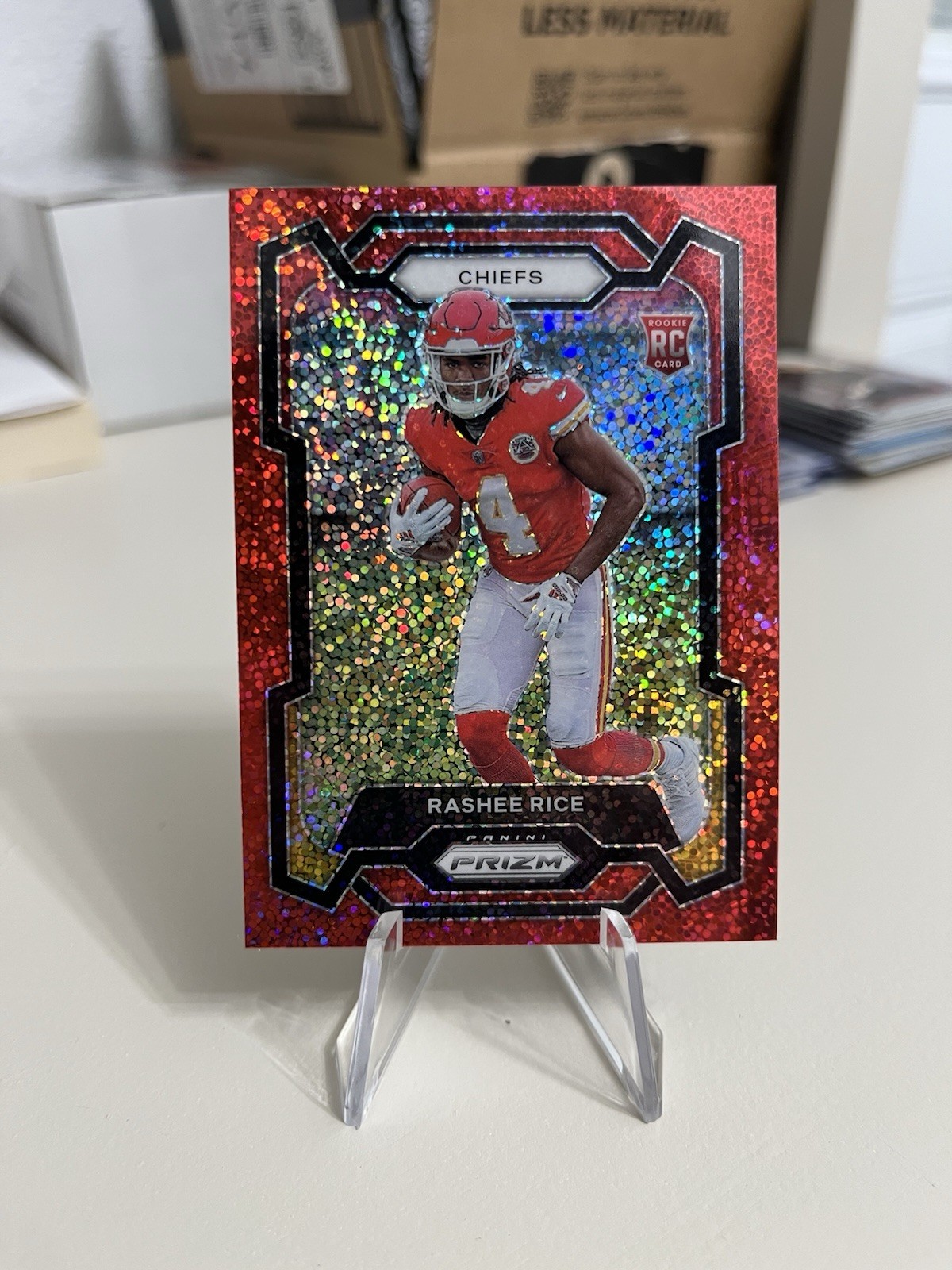 2023 Panini Prizm - Rookies Rashee Rice #350 Red Sparkle Prizm (RC)