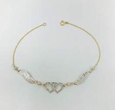 ANKLET w/ DIAMONDS & FRESHWATER PEARLS 14K GO...