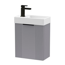 Retro Wall Hung 1 Door Cloakroom Vanity Basin Unit - 400mm - Choice of Colour