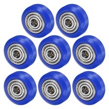 8Pcs 3D Printer Rollers V Slot 0.94" POM Pulley Wheel 625ZZ for 3D Printer Blue