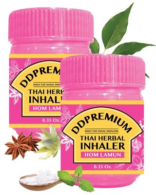 Thai Inhaler (Yadom), Compound Menthol-Camphor & Eucalyptus Aroma Nasal Inhal...