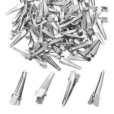 100 Mini Alligator Hair Clips 30MM Metal Crocodile Hair Pins DIY Craft Supplies