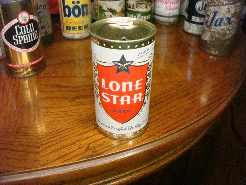 LONE STAR BEER BLUE BEER VARIATION FLAT TOP BEER CAN LONE STAR SAN ANTONIO TEXAS