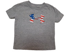 Under Armour Toddler Boys Size 12 Months USA Flag Logo T Shirt