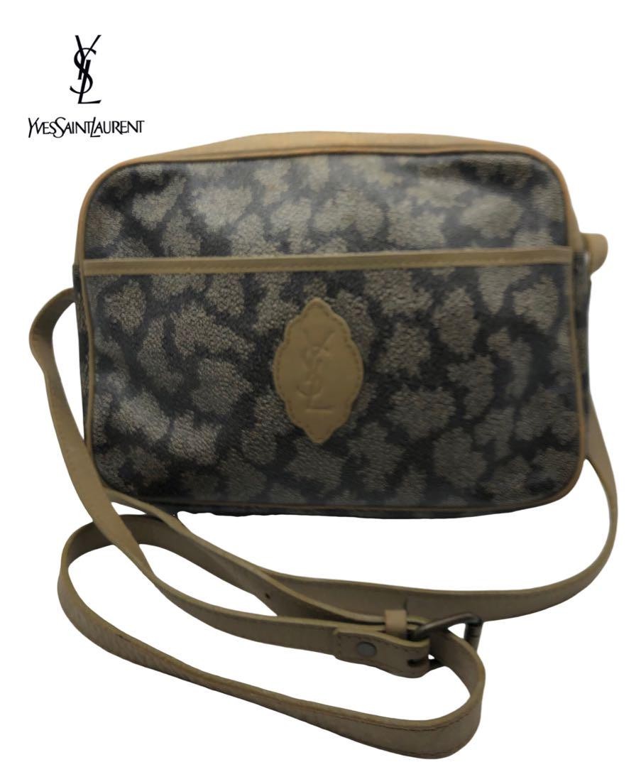 Borsa a tracolla Yves Saint Laurent stampa leopardata importazione Giappone rara
