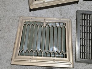 Vtg Floor Wall Grate Heat Vent Register Cover Salvage 13 7/8" x 10 1/8" Foster
