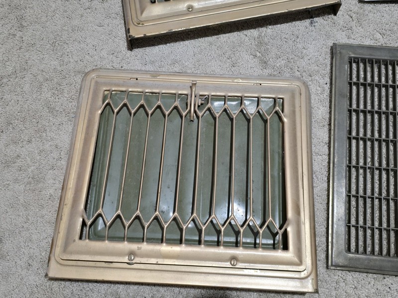 Vtg Floor Wall Grate Heat Vent Register Cover Salvage 13 7/8" x 10 1/8" Foster