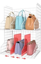 Purse Storage Organizer for Closet :Adjustable 2-Pack Dividers Handbag Organizer
