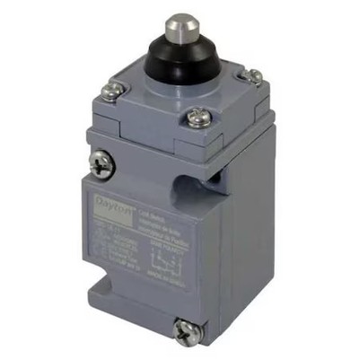 Dayton 11X448 Heavy Duty Limit Switch, Plunger, Spdt, 10A At 600V Ac, Actuator