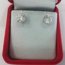 2.50 Carat Round Simulated Diamond Pair Women Stud 925 Sterling Silver Earring1
