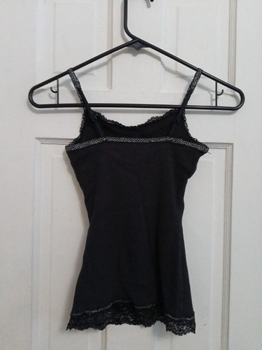Vintage Y2K Justice cami tank top Black Shell Babydoll 10 Girls C3 - Picture 4 of 4
