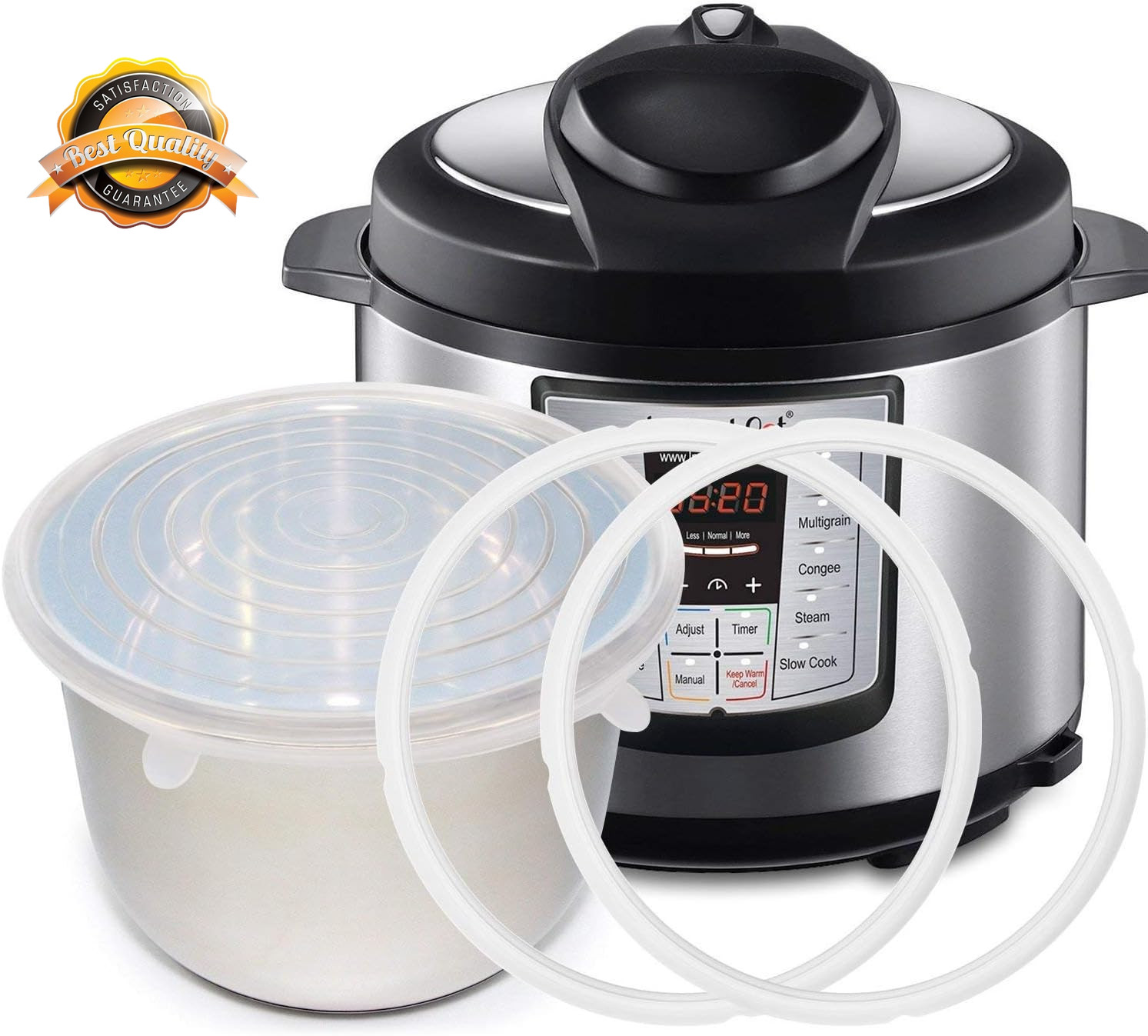 Sealing Ring Gaskets 2pc + Silicone Pot Lid Set