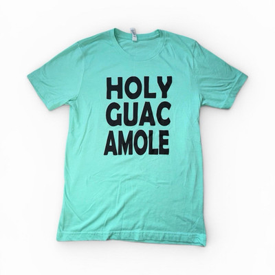 Bella + Canvas Holy Guacamole Graphic Mint Green Cotton T-Shirt M