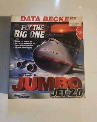 Vintage Microsoft Flight Simulator Jumbo Jet 2.0 PC Game Data Becker 1998