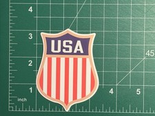 Team USA Hockey Shield/Crest - Laminated Vinyl Sticker - 3