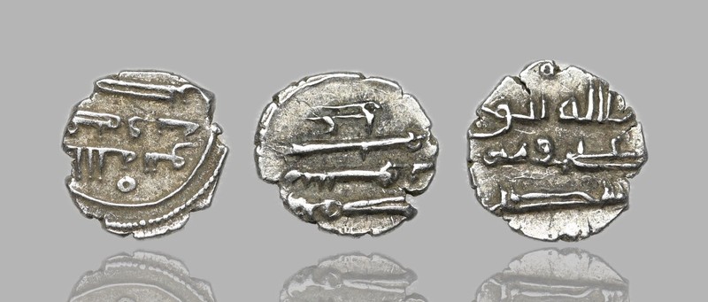 HABBARIDS, Ali, c. AD 975, Silver damma, D 14, Lot of 3, ex. Robert Tye