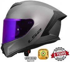 LS2 FF820 Rapid Titanium Full Face Helmet with Optional Purple Visor