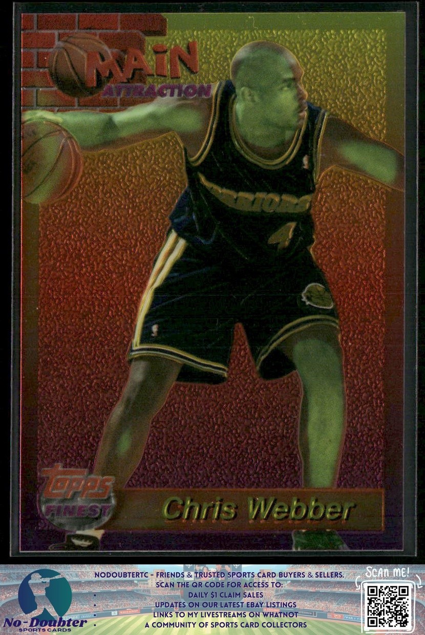 1993-94 Finest #9 Chris Webber Main Attraction Golden State Warriors P.O4W