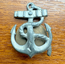 Oldtimer Ankerkappenabzeichen Marine Stil Abzeichen mit Schraubverschluss