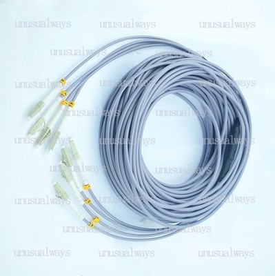 20M Armored Cable LC UPC -LC UPC 4 Strand Multi-Mode Fiber Patch Cord