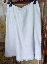 Antique Victorian White Cotton Petticoat good condition for age