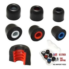 Memory Foam Ear Tips Universal Replacement Earbuds Tips with Threaded 4.0mm