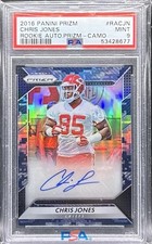 2016 Prizm RC ROOKIE Chris Jones Camo Auto /25 PSA 9 HOF