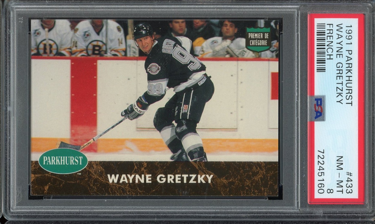 Wayne Gretzky #433 Hockey Cards 1991 Parkhurst trading card — raw and PSA graded price guide