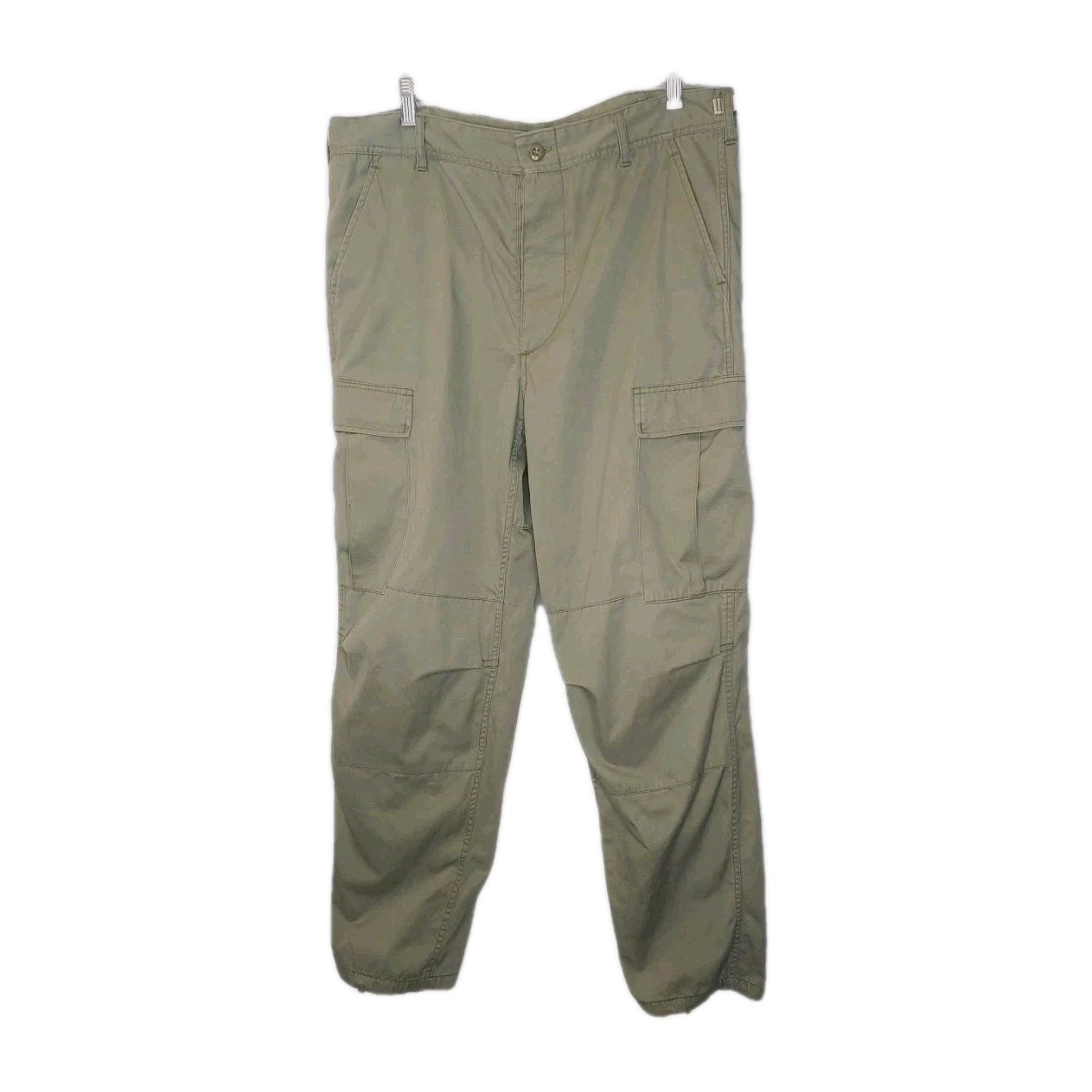 Vtg Military Parachute Pants Men 36/31 Button Fly Green Para