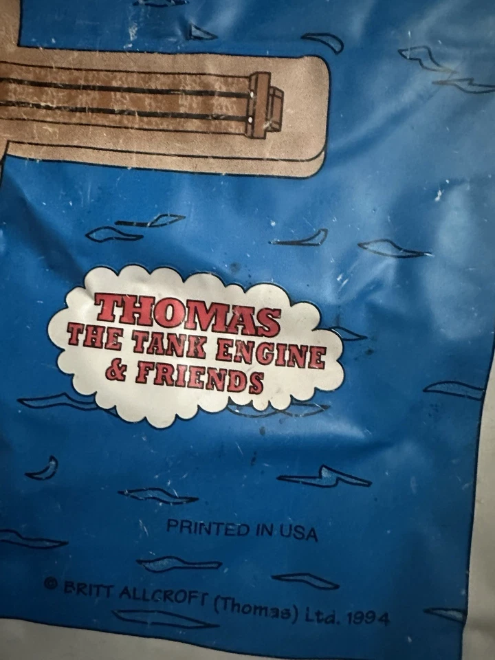 Vintage 1994 Thomas Tank Railway Train Vinyl Play Mat Map 58” by 32" - Image 2 of 4