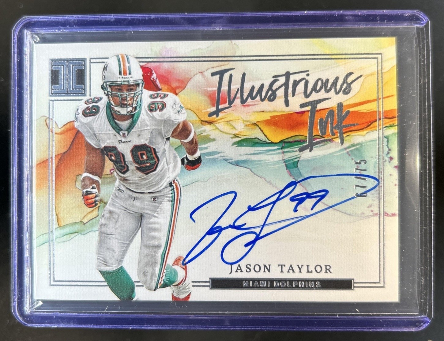Jason Taylor Panini Impeccable Illustrious Ink #17 Base