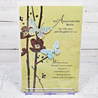 Hallmark Anniversary Greeting Card 6x8 Son Daughter In Law Butterflies Floral
