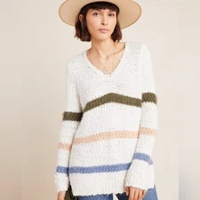 Anthropologie Line & Dot Keilani Fuzzy Sweater Size Medium