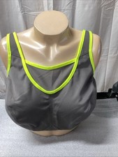 USA Brand GLAMORISE New 1066 CAMI No-Bounce Sport Bra Gray 38 G Camisole Top