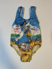Vtg 90s Disney Beauty The Beast Belle Swimsuit Bathing Suit Sz 2T Union Made