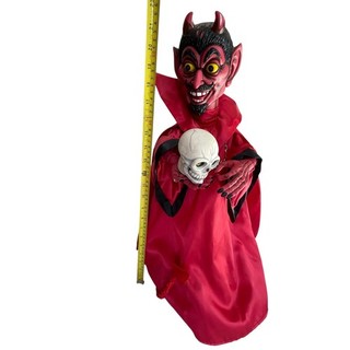 Witch Time Devil w/ Skull Vtg 1989 Animated Halloween NOT Working PARTS FLAW