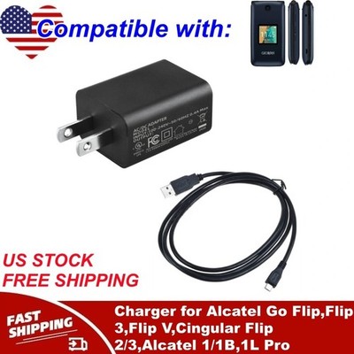 Charger for Alcatel Go Flip,Flip 3,Flip V,Cingular Flip 2/3,Alcatel 1/1B,1L Pro