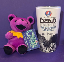 Grateful Dead Cassidy Bean Bear Plush w/Tag and Bonus Dead and Co Sphere Cup