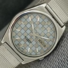 SEIKO 5 AUTOMATIC JAPAN 7009A MENS VINTAGE GREY COLOR DIAL WATCH a2399-U