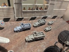 1/144 Ww2 WwII game Allied M5 Half Track Willy's Jeep Lot Transport X5 USA made