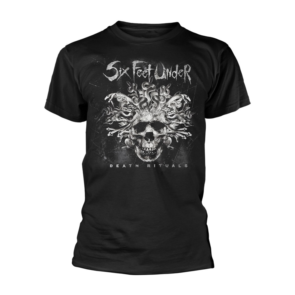 SIX FEET UNDER - DEATH RITUALS BLACK T-Shirt, Front - Back Print X-Large