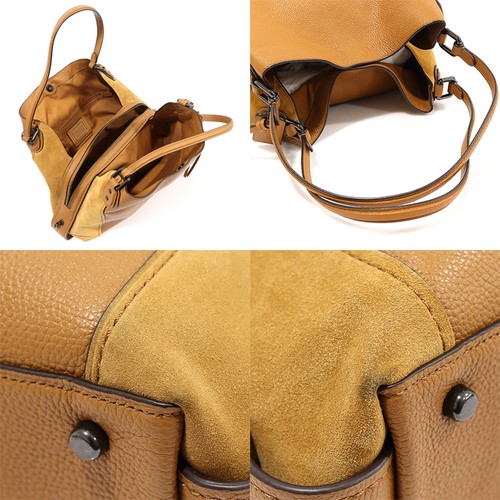 Coach EDIE 31 Hobo Schultertasche aus braunem Rindsleder und Wildleder 59500 - Bild 5 von 7