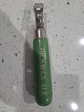 Pickwick Ale Vintage Bottle Opener Lime Green Wood Handle