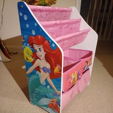 Disney Princess Storage Unit Book & Toy Organizer little mermaid sleeping beauty